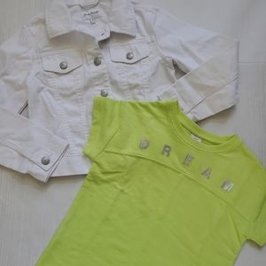 Girl's bundle Jona Michelle white jacket and  more